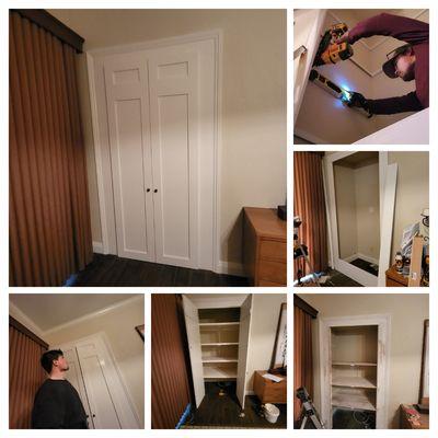 Custom in wall closets, dry storage, pantries. ECT.


W/Defrietas Construction