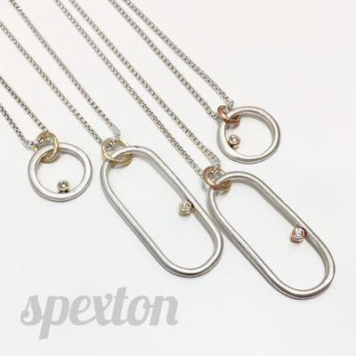 Diamond accented pendants made in the Spexton store at The Boxyard.