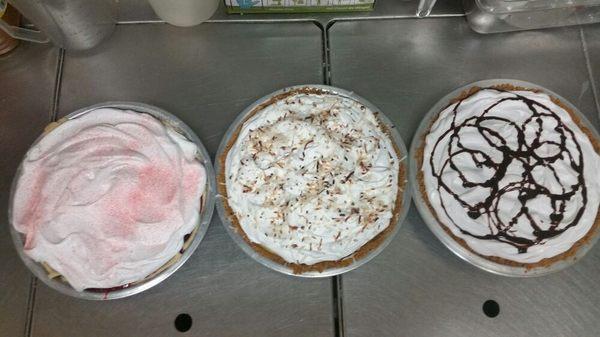 All of our desserts are homemade.  Best known for our pies!