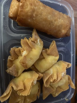 Egg Roll from Combination Platter & Crab Cheese Wontons (10 in an order)