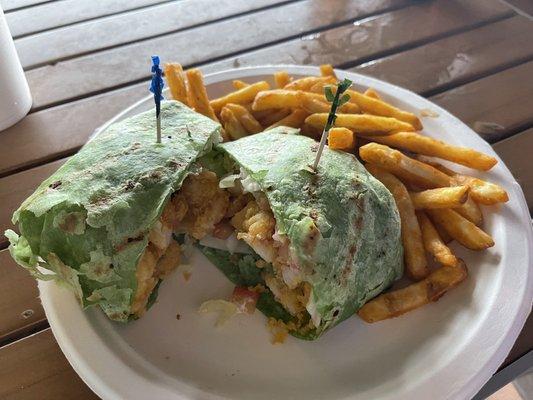 Fried shrimp wrap