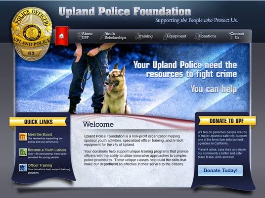 Client: The Upland Police Foundation in Upland, CA.
 http://www.uplandpolicefoundation.com