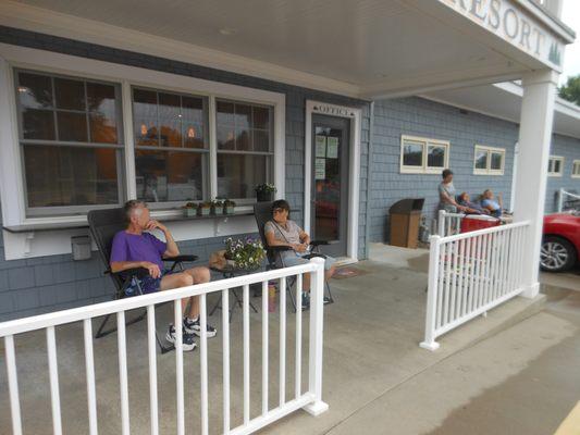 Motel front porch