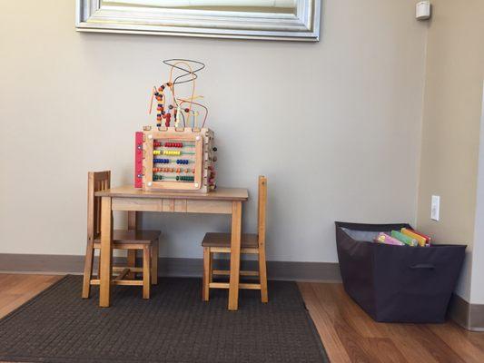 Corner play area for toddlers