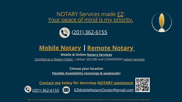 Notary Services - Mobile & Online