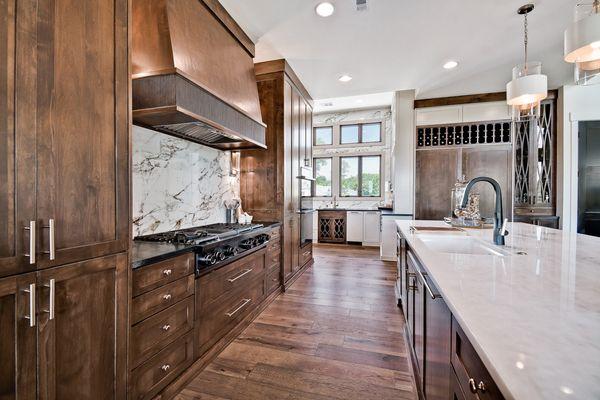 Custom Kitchen Cabinets and Island - Stain Grade