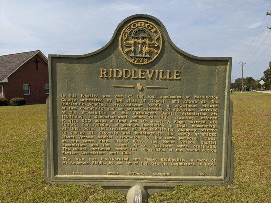 Riddleville Baptist Church