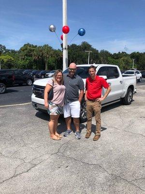 The Kestenbaums with their new Silverado and Logan!