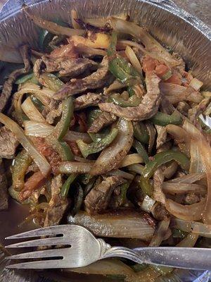 Steak fajitas