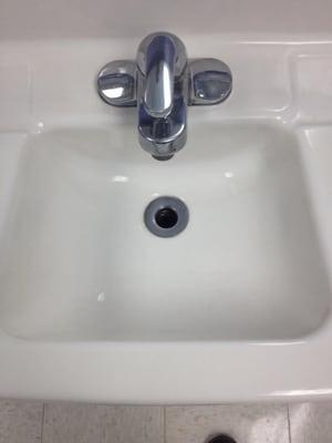 This is an after picture of the sink we cleaned