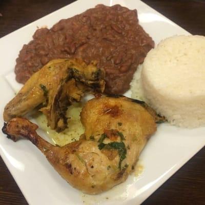 Pollo azado with rice and beans!!