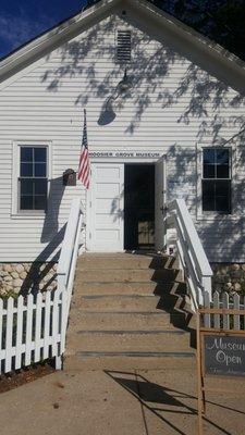 Entrance of schoolhouse museum