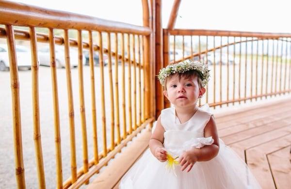 My flower girl before we walked down the isle