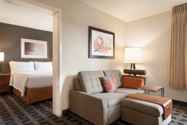 Sit back and relax in our one-bedroom suite, complete with a separate living and sleeping room.