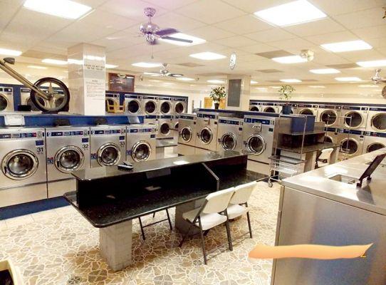 The interior of the Laundromat