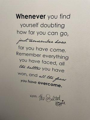 Dressing room motivation!