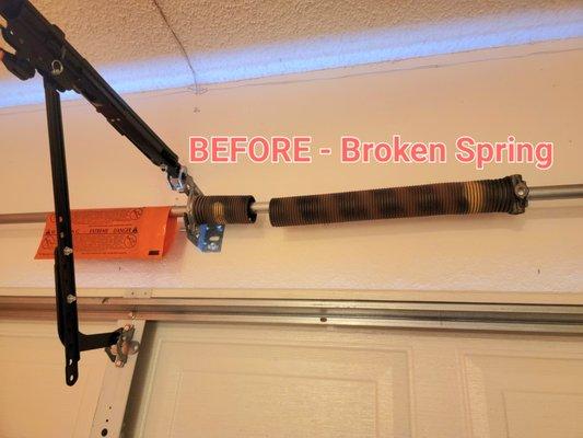 BEFORE: BROKEN SPRING