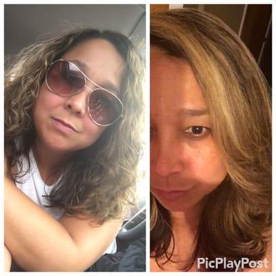 Highlights Cut and Frame perfect for my curly and straight look