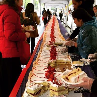 World's largest strawberry shortcake