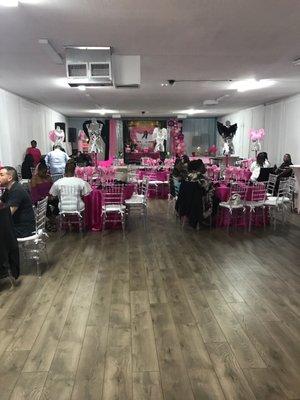 Dance studio turned birthday reception