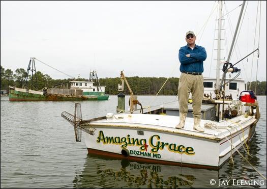 Captain Bunky Chance, a lifelong Talbot Waterman catches only the freshest crabs in Maryland.