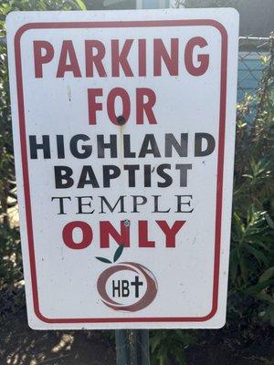 Parking space just for you. Philippians 4:19