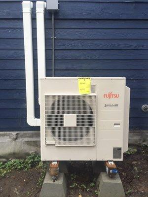 Fujitsu offers a 4 zone low ambient heat pump perfect for 75% of the single family homes in Juneau.  With a COP of 3.75 at 5 degrees.