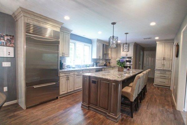 Brushed glaze finishes in this interior designers home in Franklin