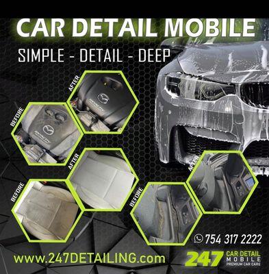 Transform your vehicle into a masterpiece on wheels with 247Car Detail Mobile! Our car detailing service comes to you at your home or work