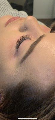 Hybrid eyelash extensions