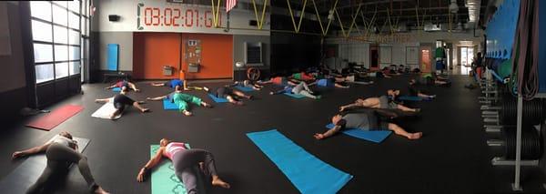 Saturday morning yoga class