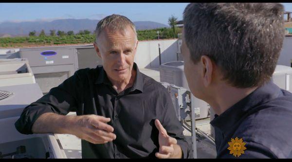 On the roof of Wilson Creek Winery in Temecula with David Pogue for CBS Sunday Morning interview