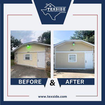 Siding repair and exterior paint on the full house.