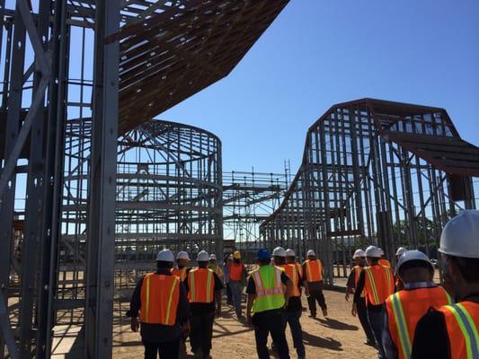 The Apprenticeship Preparation Program visits a real construction site