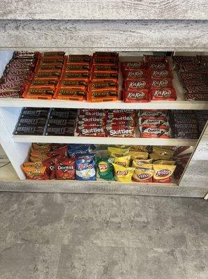 We have a variety of sweet and salty snacks!