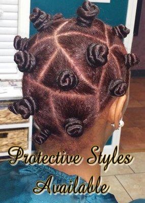 Protective style: Bantu' Knots