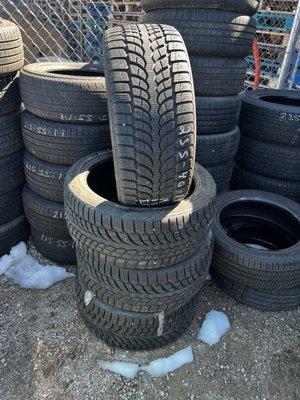 Most of our tires have 50%-85% life left and are priced according to condition!