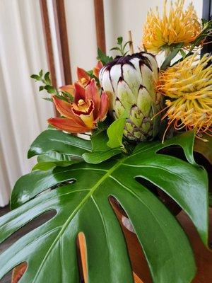 Tropical beauty in a coconut bowl