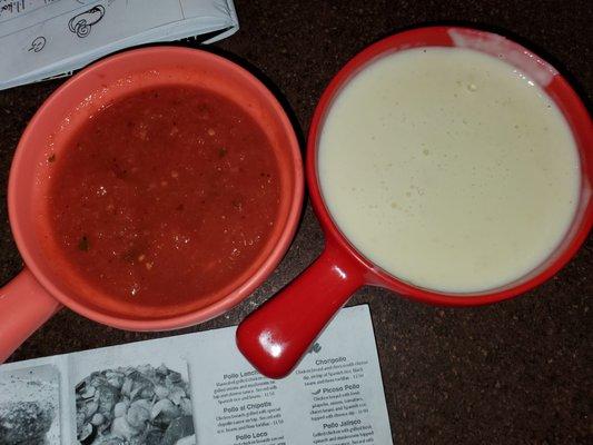 House made salsa and queso dip