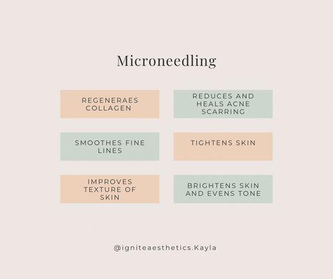 Benefits of microneedling! Add PRP and those benefits are doubled!!