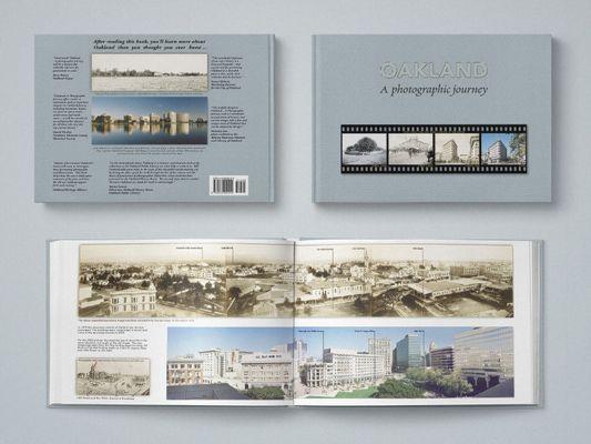 Oakland Photographic Journey 102 page coffee table book. Photo retouching of historic images, photo collages.