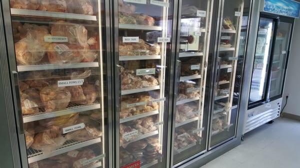 Wide selection of meat/poultry /fish