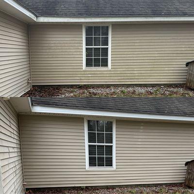 Before and after siding