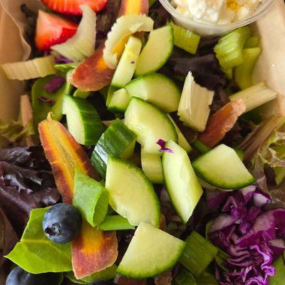 Salad to go!  Organic ingredients and yummy!