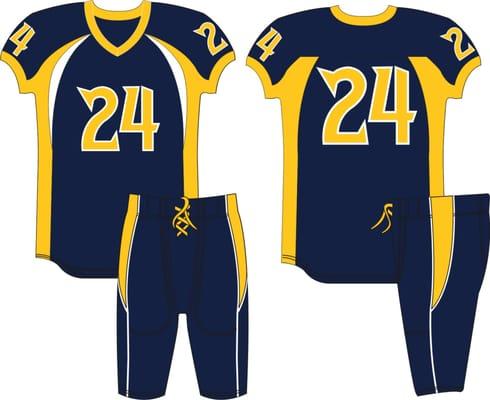 Custom uniforms with pro look lettering.