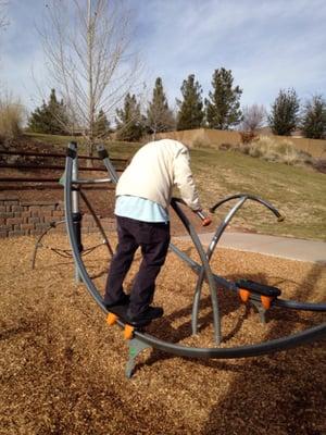 Even big kids play here! @ Cottonwood Cove Park - 1/13/16