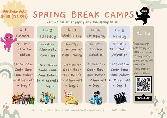 Join us for a fun and engaging spring break!