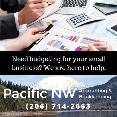 Budgeting is one of the accounting services offered by Pacific NW Accounting & Bookkeeping