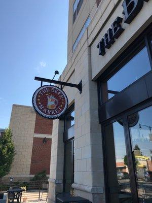 The sign for The Beer Market