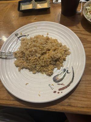 This is my "double" rice portion